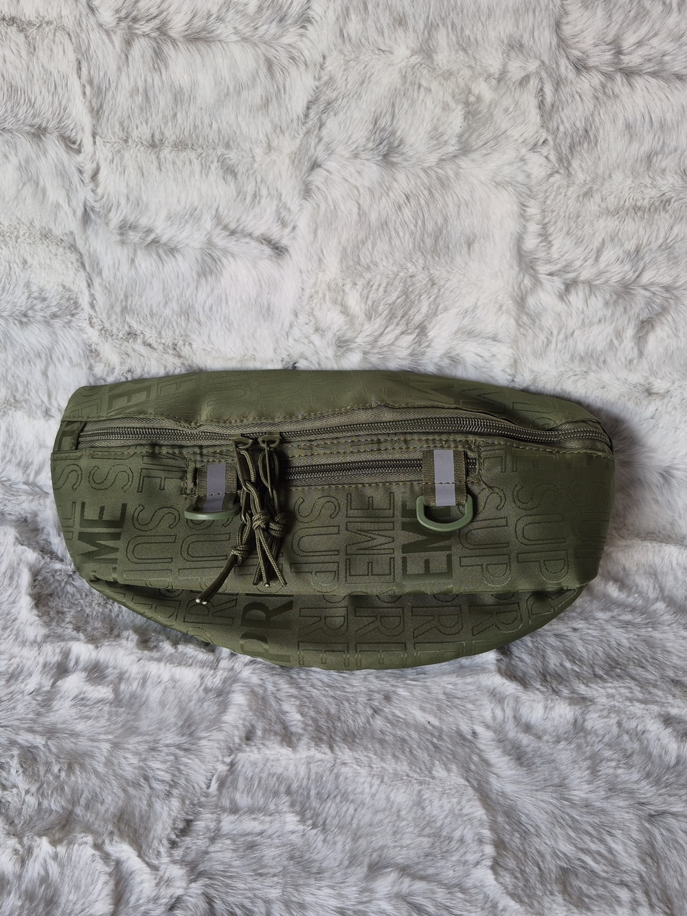 Supreme Olive Green Logo Waist Bag